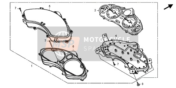 37100MGFD11, Meter Assy., Combination (Kph), Honda, 0